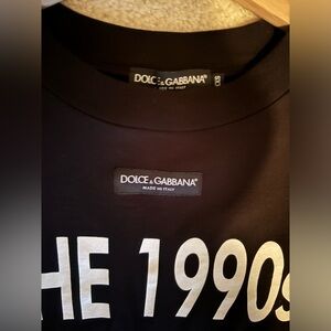 Dolce & Gabbana Black Tee with White Print